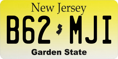 NJ license plate B62MJI
