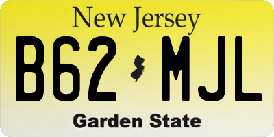 NJ license plate B62MJL
