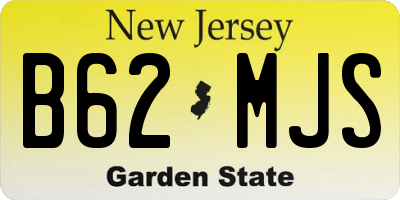 NJ license plate B62MJS