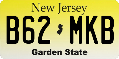 NJ license plate B62MKB