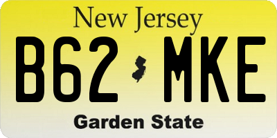 NJ license plate B62MKE