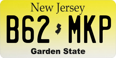 NJ license plate B62MKP