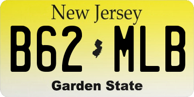 NJ license plate B62MLB