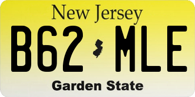 NJ license plate B62MLE