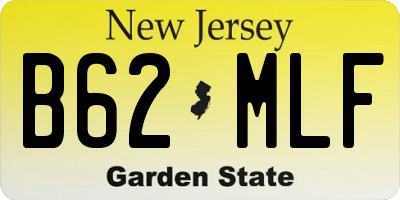 NJ license plate B62MLF