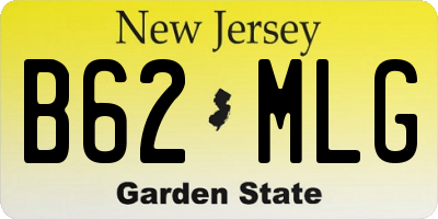 NJ license plate B62MLG