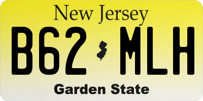NJ license plate B62MLH