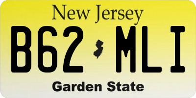 NJ license plate B62MLI