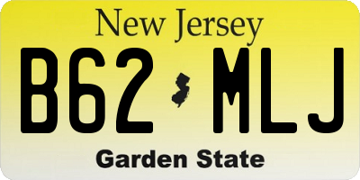 NJ license plate B62MLJ