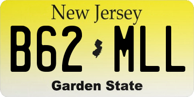 NJ license plate B62MLL