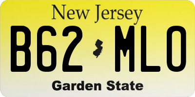 NJ license plate B62MLO