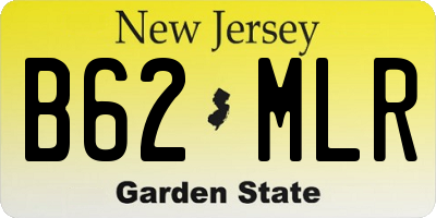 NJ license plate B62MLR