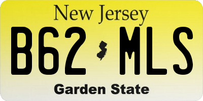 NJ license plate B62MLS