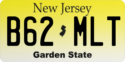 NJ license plate B62MLT