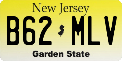 NJ license plate B62MLV