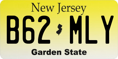 NJ license plate B62MLY