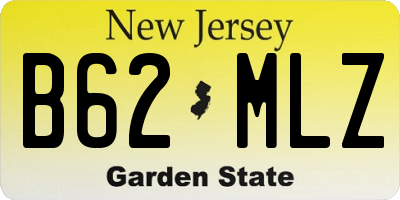 NJ license plate B62MLZ