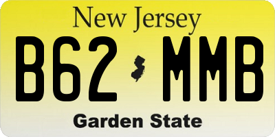 NJ license plate B62MMB