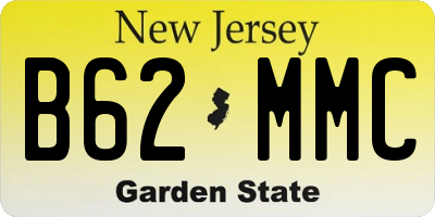 NJ license plate B62MMC