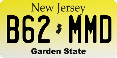 NJ license plate B62MMD