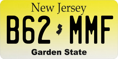 NJ license plate B62MMF