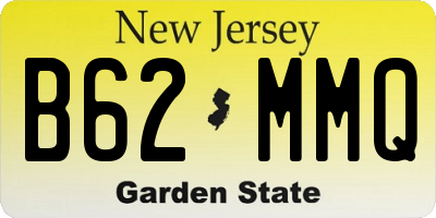 NJ license plate B62MMQ