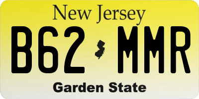 NJ license plate B62MMR