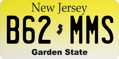 NJ license plate B62MMS