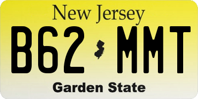 NJ license plate B62MMT