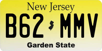 NJ license plate B62MMV