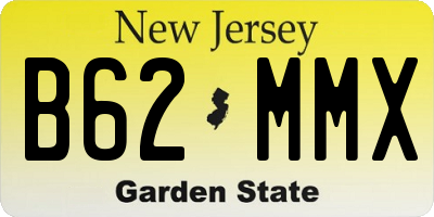 NJ license plate B62MMX