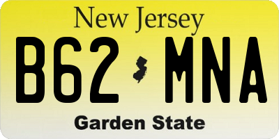 NJ license plate B62MNA