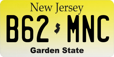 NJ license plate B62MNC