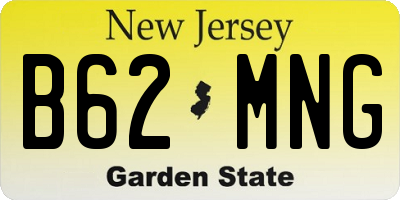 NJ license plate B62MNG