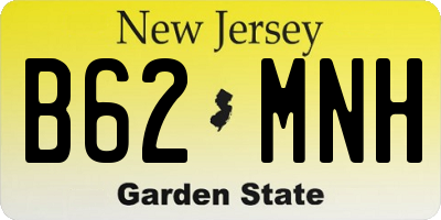 NJ license plate B62MNH