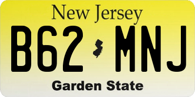 NJ license plate B62MNJ