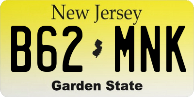 NJ license plate B62MNK