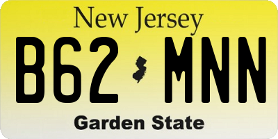 NJ license plate B62MNN