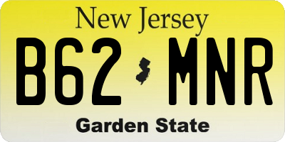 NJ license plate B62MNR