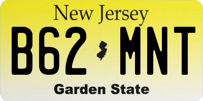 NJ license plate B62MNT