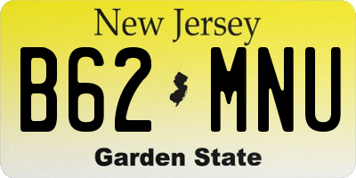 NJ license plate B62MNU