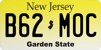 NJ license plate B62MOC