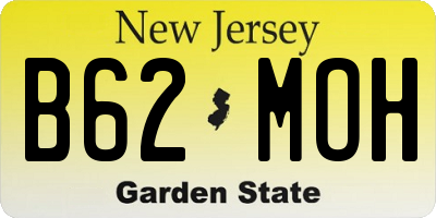 NJ license plate B62MOH