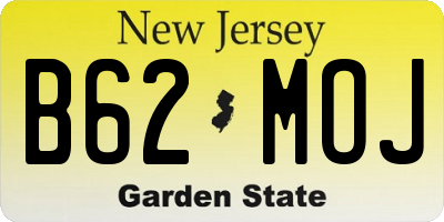 NJ license plate B62MOJ