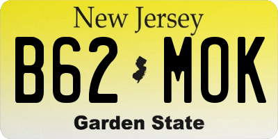 NJ license plate B62MOK