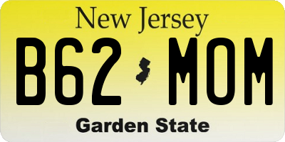 NJ license plate B62MOM