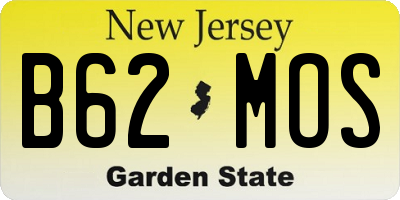 NJ license plate B62MOS