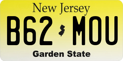 NJ license plate B62MOU