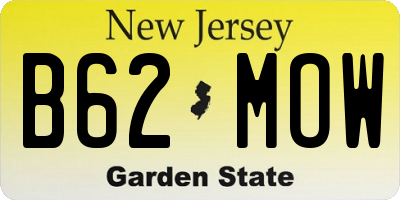 NJ license plate B62MOW