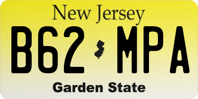 NJ license plate B62MPA